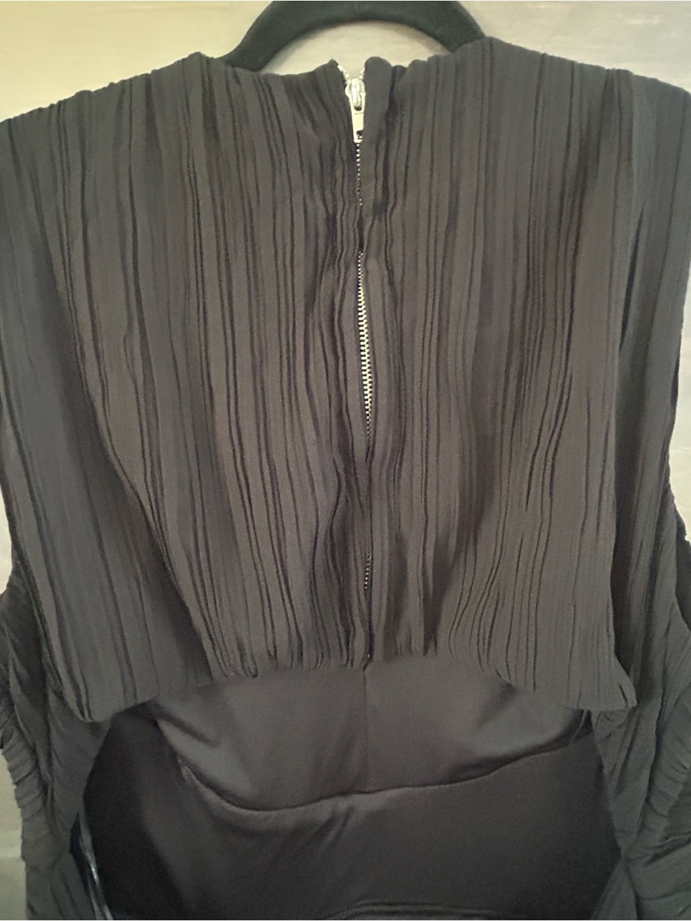 NWOT Lulus Black Pleated V-Neck Sleeveless Maxi Dress - Picture 9 of 10